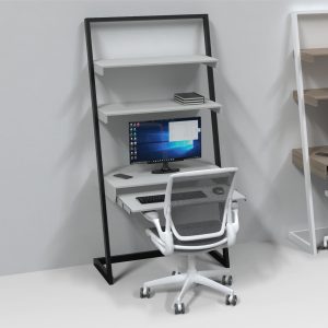 Ilene <strong>Black frame with Folkstone grey shelves</strong>